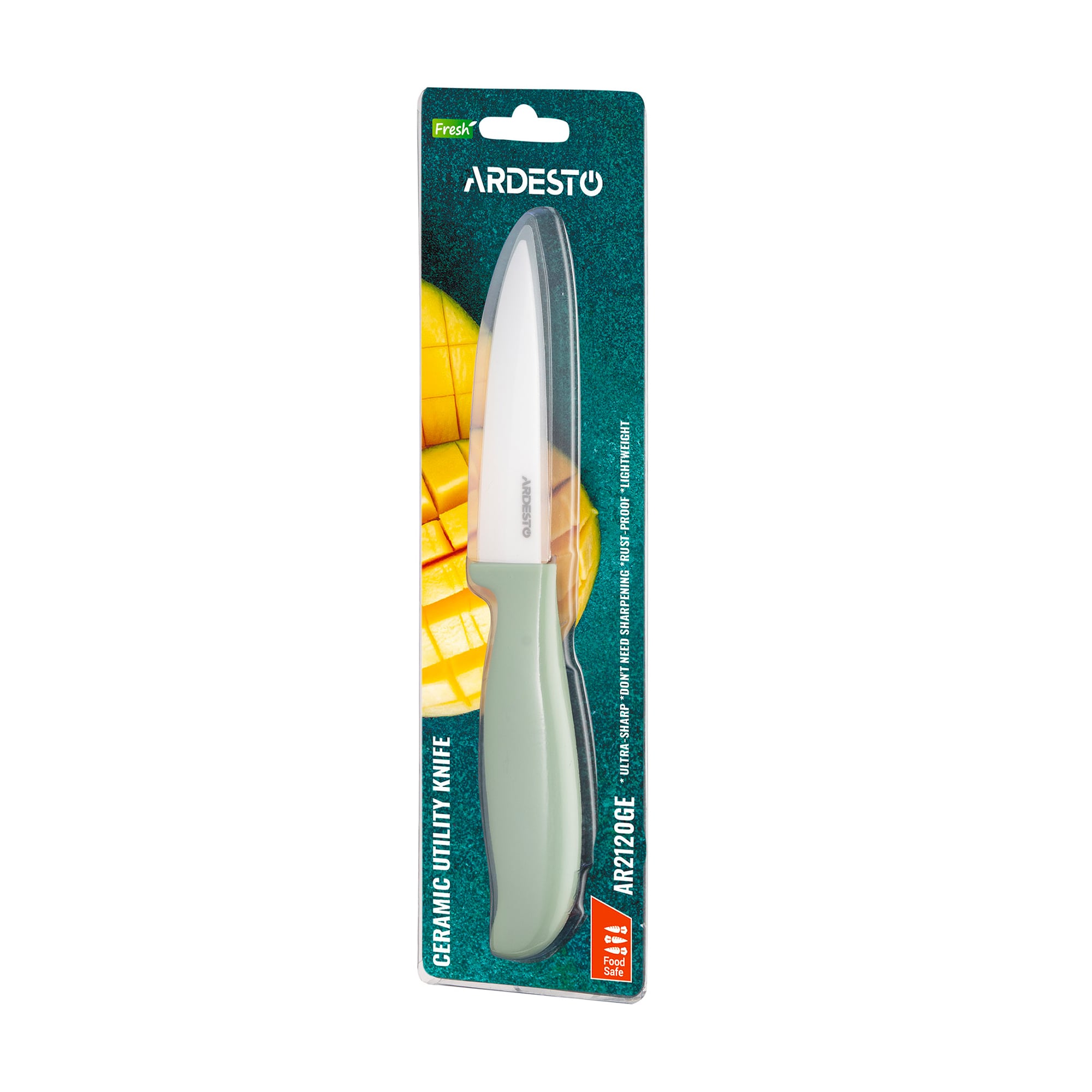 Ніж універсальний Ardesto Fresh світло-зелений, 10 см (AR2120GE)